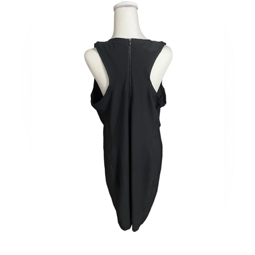 Athleta midi dress, black, size XL scuba feel style zipper in back - Picture 5 of 11